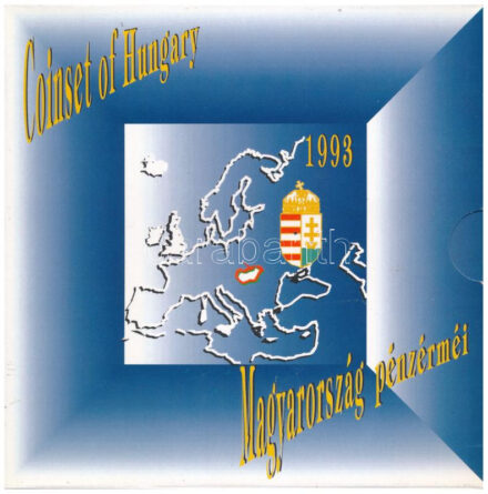 1993. 10f-200Ft (11xklf) forgalmi sor, benne 200Ft Ag 'MNB', 'Magyarország pénzérméi' karton dísztokban T:BU patina Adamo FO26