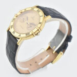 Omega Constellation dupla dátumos kvarc karóra. 18K arany (Au) tokkal. Jelzett. Új bőr szíjjal. 34 mm Működő, jó állapotban. Nettó 29 g - Image 3