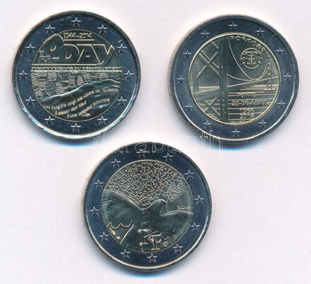 2014-2016. 2E (3xklf) emlékkiadás T:1- 2014-2016. 2 Euro (3xdiff) commemorative issue C:AU