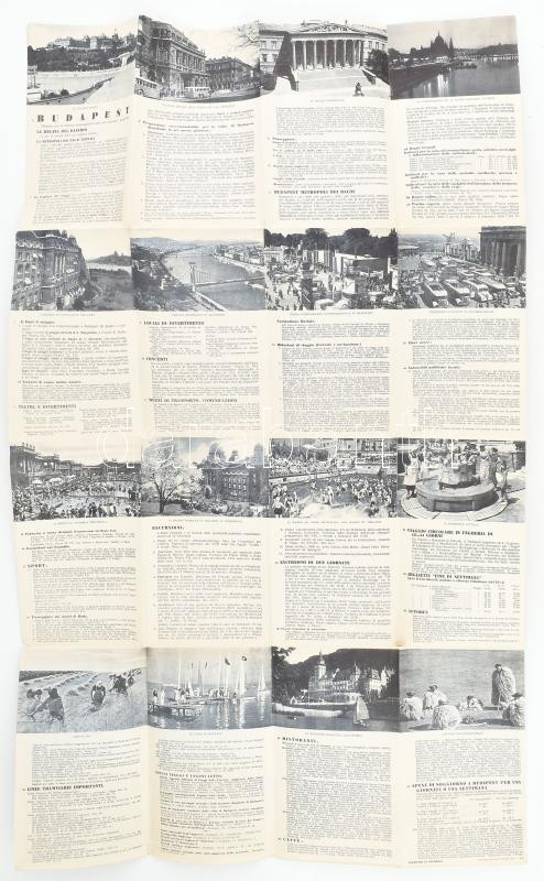 cca 1938 Budapest térképe, illusztrált hátoldallal, 49×80 cm - Image 2