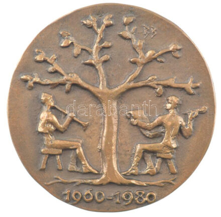 1980. ' A Honismereti Mozgalomért - Hazafias Népfront' kétoldalas bronz emlékérem (85mm) T:1-