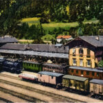 1915 Fortezza, Franzensfeste (Südtirol); Bahnhof / railway station, train, locomotive + 'K.u.k. Etappenstationskommando' (EK)
