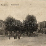 1915 Stryi, Stryj, Strij; Ul. Kolejowa / Bahnstrasse / Railway street, hotel + 'K.u.k. Bahnhofkommando Stryj'