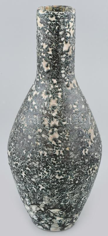 Magyar retró váza, jelzés nélkül, mázlepattanások, m: 29 cm