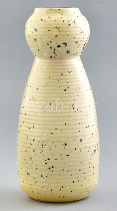 Ritka Tófej kerámia váza, jelzés nélkül, m: 26 cm