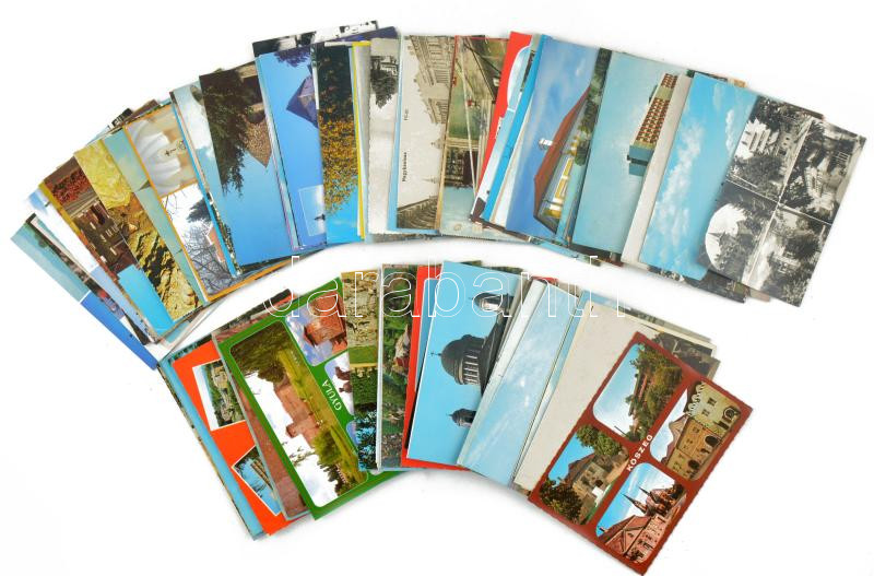 Kb. 100 db MODERN magyar város képeslap / Cca. 100 modern Hungarian town-view postcards