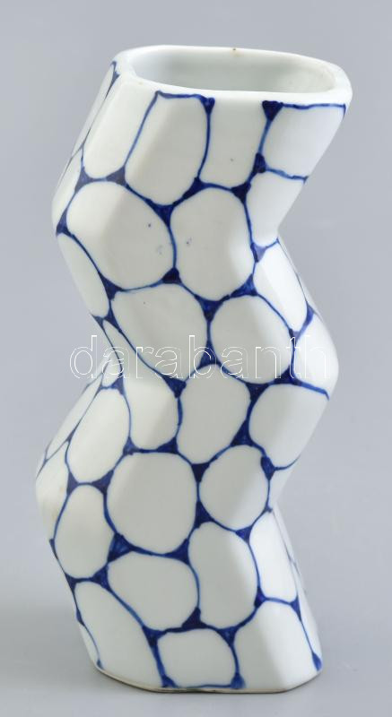 Design váza, jelzés nélkül, hibátlan, m: 17,5 cm
