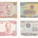Vietnám 1987-1988. 200 - 2000D (4xklf) T:I,I- folt Vietnam 1987-1988. 200 - 2000 Dong (4xdiff) C:UNC,AU