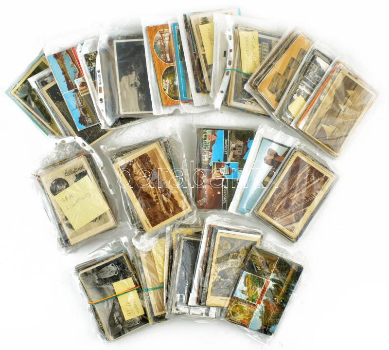 Egy doboz főleg MODERN magyar város képeslap / A box of mostly modern Hungarian town-view postcards