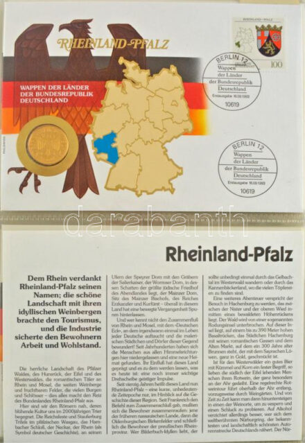 25db-os érmés, bankjegyes boríték tétel, közte a Német Szövetségi Köztársaság tagállamai boríték sor (15xklf) 1M Cu-Ni érmékkel, 'Münz-Briefe aus aller Welt' plüssborítású, négygyűrűs albumban.