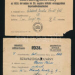 1931-1939 Szavazóigazolványok, 4 db