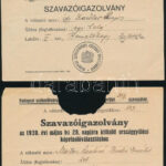 1931-1939 Szavazóigazolványok, 4 db - Image 2