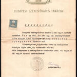 1913 Budapest Székesfőváros Tanácsa rendelvény címzetes igazgatóvá való előléptetésről