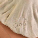 Bod Éva (1924-2004): Kislány, mázas kerámia figura, jelzett, kis kopásnyomokkal, nyaklánca sérült m: 21 cm - Image 3