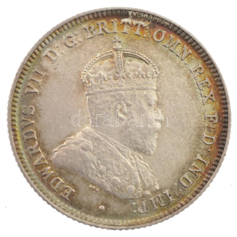 Ausztrália 1910. 1Sh Ag 'VII. Eduárd' (5,62g) T:1- patina Australia 1910. 1 Shilling Ag 'Edward VII' (5,62g) C:AU patina Krause KM#20 - Image 2