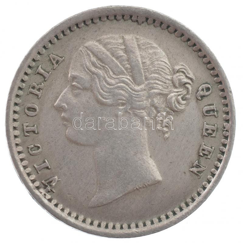 Brit-India 1841. 2A Ag 'Viktória' Madras, 9 bogyó (1,45g) T:1- British India 1841. 2 Anna Ag 'Victoria' Madras, 9 berries (1,45g) C:AU Krause KM#460 - Image 2