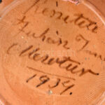 Juhász Imre Mezőtúr, 1934 tányér, kopásokkal, mázhibákkal, d: 23 cm - Image 2