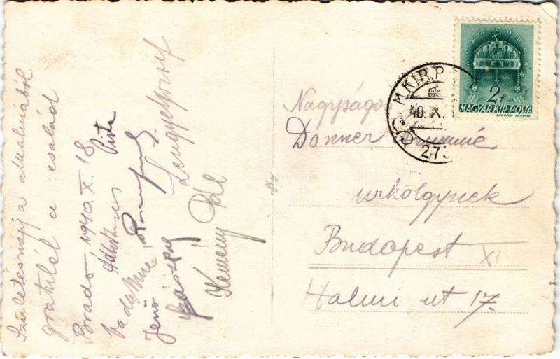 1940 Brád, vasútvonal, iparvasút, vonat / railway line, industrial railway, train. photo (EK) - Image 2
