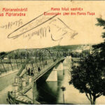 1910 Máriaradna, Radna (Lippa, Lipova); Maros folyó vashídja. W.L. Bp. 3018. / Eisenbrücke über den Maros-Fluss / iron bridge over Mures river (EK)