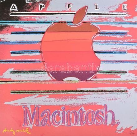 Andy Warhol (1928-1987): Apple. Ofszet litográfia, papír, jelzett a nyomaton. Kézzel sorszámozott 158/2400 CMOA Carnegie Museum of Art - New York, szárazpecséttel, pecséttel, hologrammal jelzett 60x60 cm / Offset-ithography