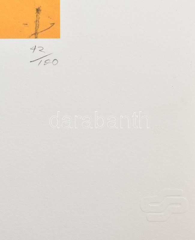 Jean-Michel Basquiat (1960-1988) Ofszet litográfia, papír, jelzett a nyomaton, 'POW Printmaking' szárazpecséttel Grafiart - Aviomar UK. tanúsítvánnyal Számozott: 42/150. Lapméret:70x50 cm, / Numbered, marked - Image 2