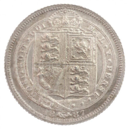 Nagy-Britannia 1887. 6p Ag 'Viktória' (2,83g) T:1- Great Britain 1887. 6 Pence Ag 'Victoria' (2,83g) C:AU Krause KM#759