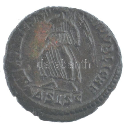 Római Birodalom / Siscia / I. Valentinianus 364-367. AE3 bronz (2,79g) T:2 patina Roman Empire / Siscia / Valentinian I 364-367. AE3 bronze 'DN VALENTINI-ANVS PF AVG / SECVRITAS-REIPVBLICAE - branch-delta-SISC' (2,79g) C:XF patina RIC IX Siscia