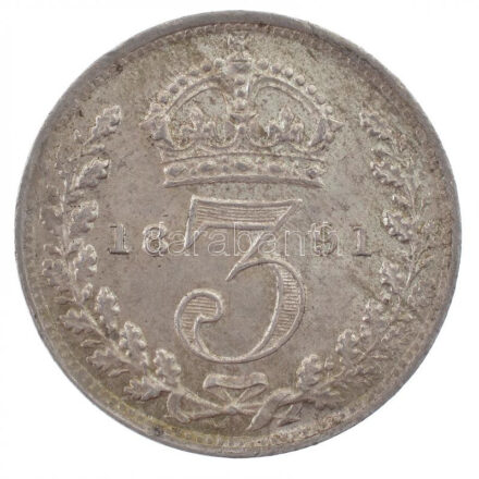 Nagy-Britannia 1891. 3p Ag 'Viktória' (1,40g) T:1 Great Britain 1891. 3 Pence Ag 'Victoria' (1,40g) C:UNC Krause KM#7578