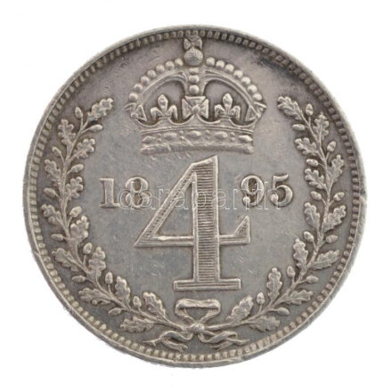 Nagy-Britannia 1895. 4p Ag 'Viktória' (1,87g) T:1-,2 Great Britain 1895. 4 Pence Ag 'Victoria' (1,87g) C:AU,XF Krause KM#778