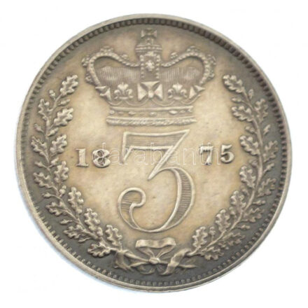 Nagy-Britannia 1875. 3p Ag 'Viktória' (1,42g) T:1 Great Britain 1875. 3 Pence Ag 'Victoria' (1,42g) C:UNC Krause KM#730