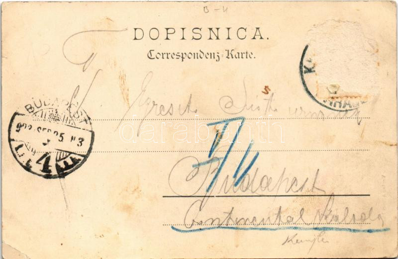 1902 Sarajevo, Das Rathaus / town hall + 'K. und K. Milit. Post Sarajevo' (Rb) - Image 2