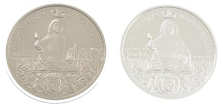 2018. 2000Ft Cu-Ni 'Mátyás király emlékév' + 20.000Ft Ag 'Mátyás király emlékév' kapszulában, tanúsítvánnyal T:BU,PP repedt kapszula Adamo EM370,371