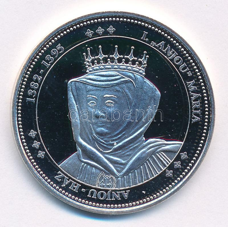 DN 'Magyarország Keresztény Királyai / I. 'Anjou' Mária 1382-1395' Ag emlékérem (20g/0.333/38,36mm) T:PP