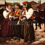 1918 Bosnische Bauernweiber / Bosnyák nők / Bosnian folklore + 'K.u.k. 30 cm Mörs. Batt. No. 6/S.'
