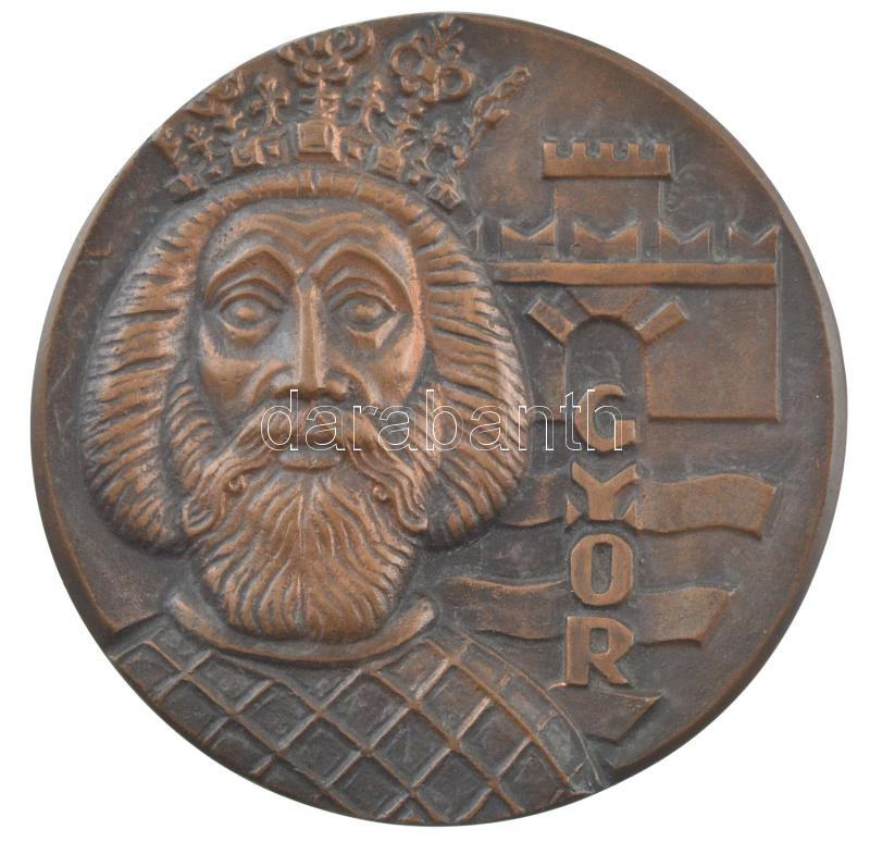 Renner Kálmán (1927-1994) DN 'Győr' bronz emlékplakett (93mm) T:1-