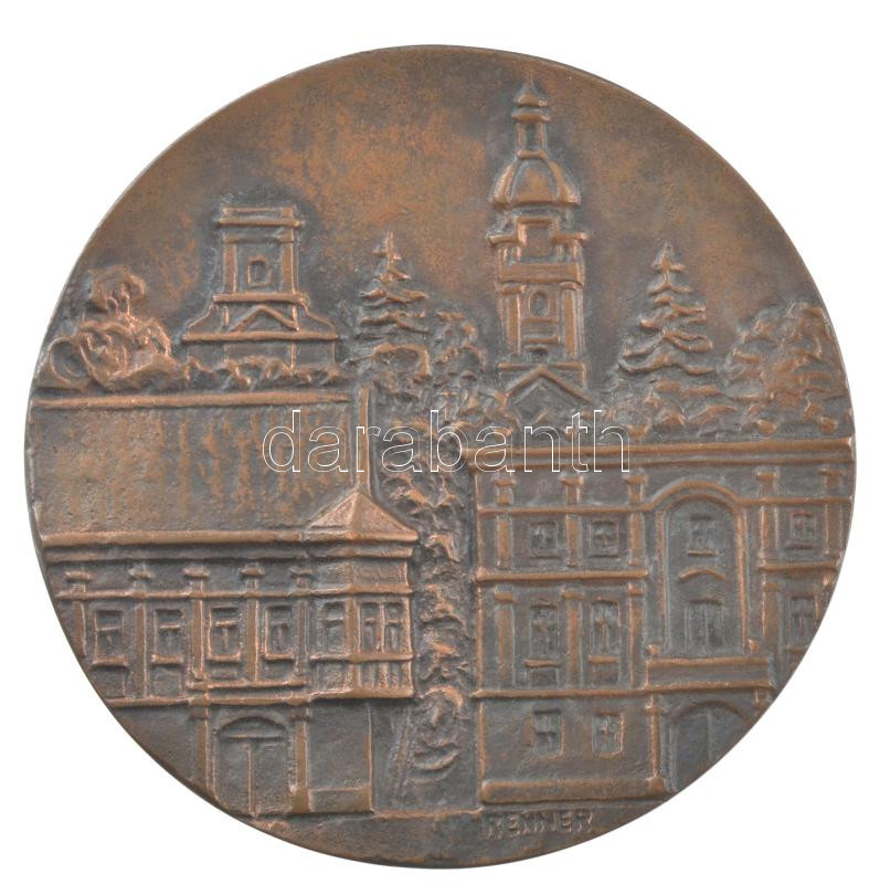 Renner Kálmán (1927-1994) DN 'Győr' bronz emlékplakett (93mm) T:1- - Image 2