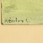 Kántor L jelzéssel: Képzelt táj. Vegyes technika, papír. 27x18 cm - Image 2