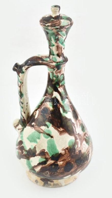 Antik csákvári kancsó, korának megfelelő állapotban, m: 35 cm