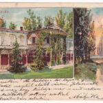 1899 (Vorläufer) Buziás, fürdő szálló, híd / spa hotel, bridge. Kunstanstalt Kosmos 146. litho