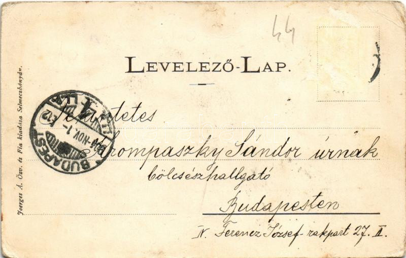 1904 Selmecbánya, Schemnitz, Banská Stiavnica; látkép. Joerges Á. Özv. és Fia kiadása / general view (Rb) - Image 2