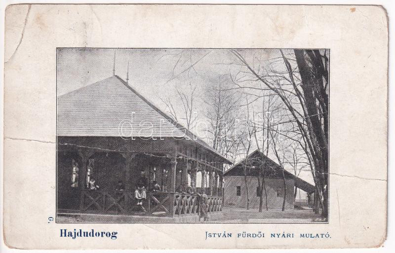 Hajdúdorog, István fürdői nyári mulató. Grünfeld kiadása (fa)
