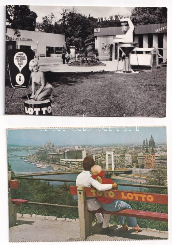4 db modern Totó-lottó reklám képeslap / 4 MODERN lottery advertisement postcards - Image 2