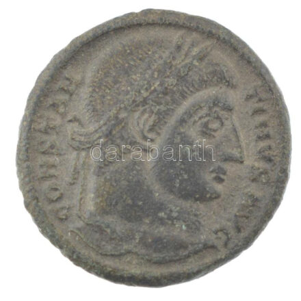 Római Birodalom / Siscia / I. Constantinus 328-329. AE Follis bronz (3,54g) T:2 patina Roman Empire / Siscia / Constantine I 328-329. AE Follis bronze 'CONSTAN-TINVS AVG / PROVIDEN-star-TIAE AVGG - gammaSIS double crescent' (3,54g) C:XF patina RIC