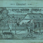 Budapest IX. Gyuth Nándor vendéglője, étterem, belső, villamos. Üllői út 115. Art Nouveau s: Váradi M. (r)