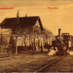 1910 Adony, Dunaadony, Duna-Adony; Pályaudvar, vasútállomás, gőzmozdony, vonat. W.L. 265. (EK)