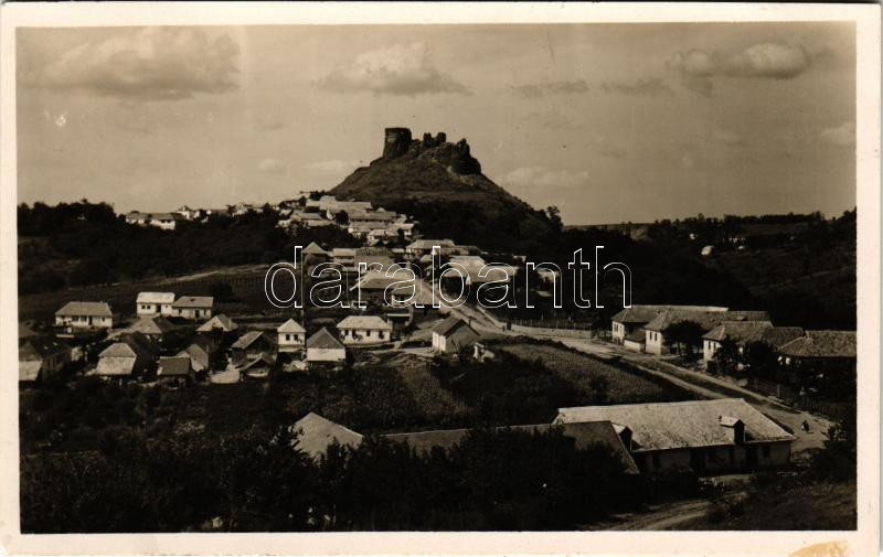 1935 Somoskőújfalu, Somoskői vár (Hrad Somoska) + 'SOMOSKŐÚJFALU - BUDAPEST 22 A' vasúti mozgóposta bélyegző