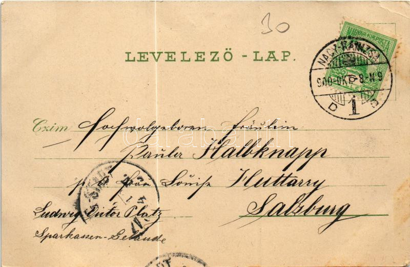 1900 Nagykanizsa, Fő tér, piac. Ifj. Wajdits József kiadása (EK) - Image 2