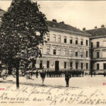 1904 Nagykanizsa, Közös laktanya télen, K.u.K. katonák. Schless Antal kiadása (EK)