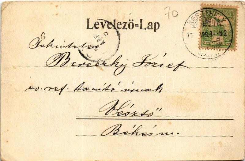 1904 Keszthely, Kossuth Lajos utca. Nádai Ignác kiadása (EK) - Image 2