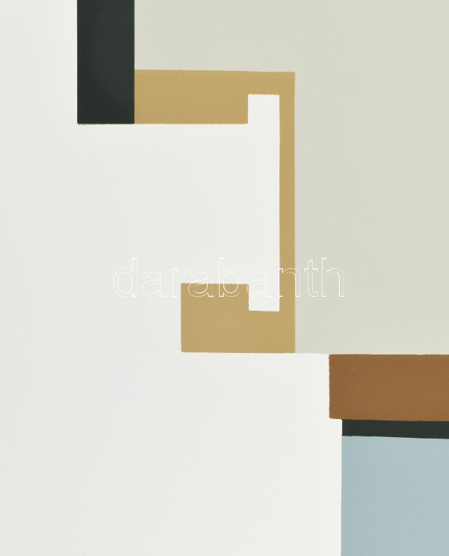 Mark (Márkus), Anna (1928-): Geometrikus kompozíció, 1990. Szitanyomat, papír, jelzett, művészpéldány E.A. jelzéssel. 45x34 cm / screenprint on paper, artist's proof, signed - Image 2